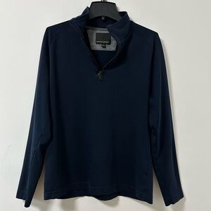 Banana Republic 1/4 zip pullover Navy Blue Men's Sweater sweatshirt large dressy